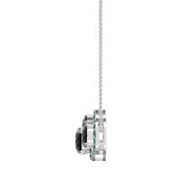Three Oval Halo Necklace
