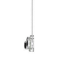 Three Oval Halo Necklace