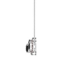 Three Oval Halo Necklace