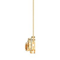 Three Oval Halo Necklace