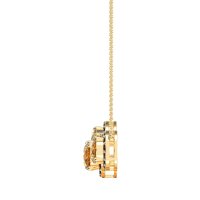 Three Oval Halo Necklace