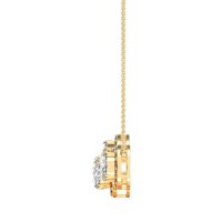 Three Oval Halo Necklace