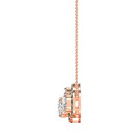 Three Oval Halo Necklace
