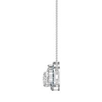 Three Oval Halo Necklace