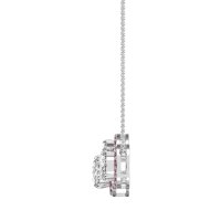 Three Oval Halo Necklace