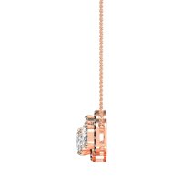 Three Oval Halo Necklace