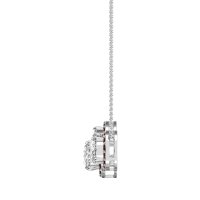 Three Oval Halo Necklace