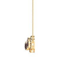 Three Oval Halo Necklace