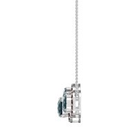 Three Oval Halo Necklace