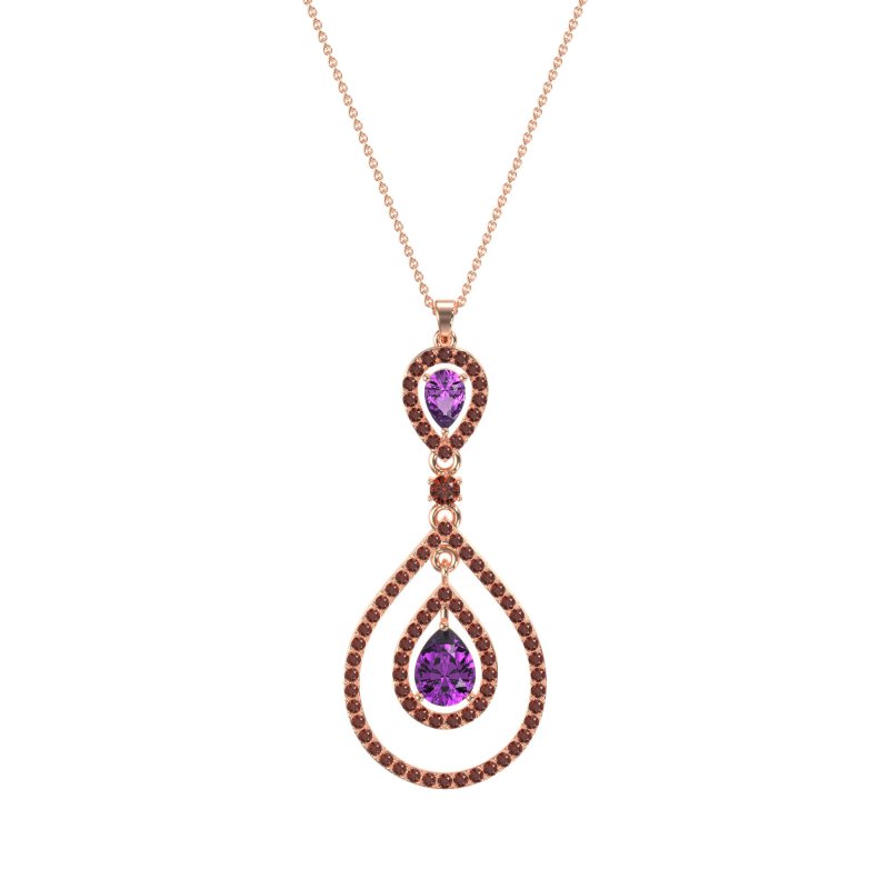 Teardrop Halo Necklace