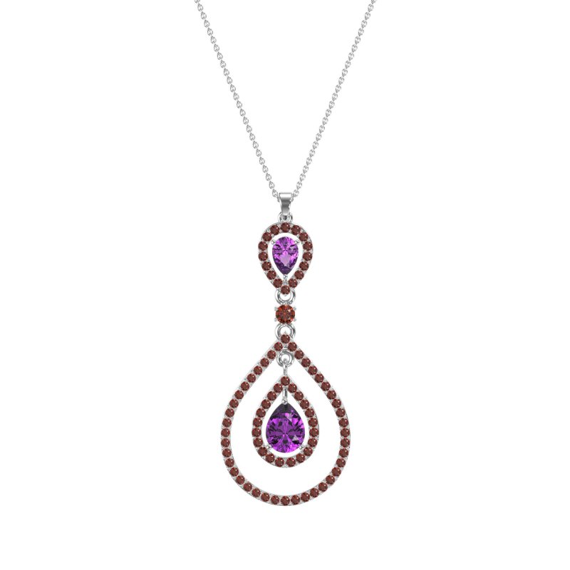 Teardrop Halo Necklace