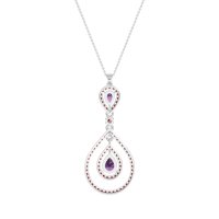Teardrop Halo Necklace