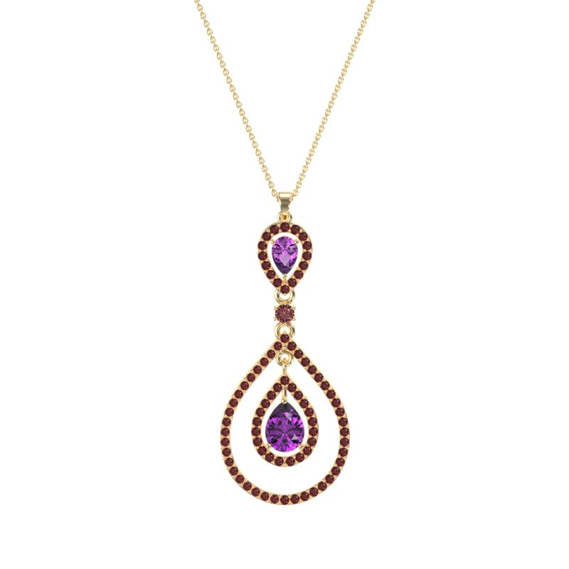 Teardrop Halo Necklace