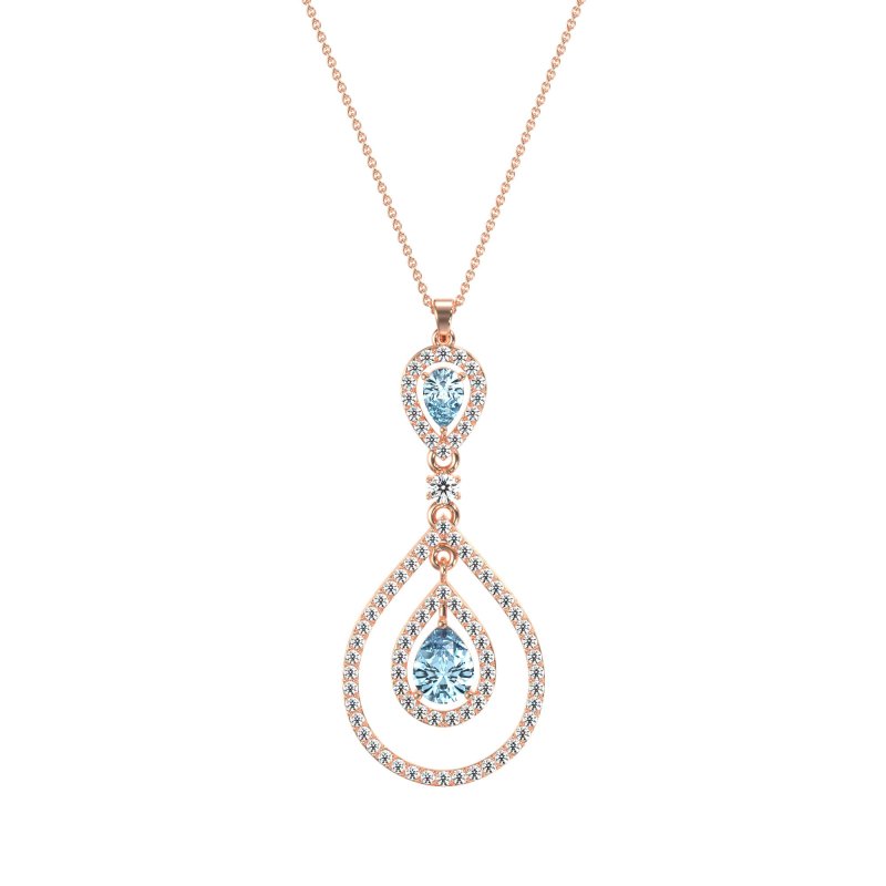 Teardrop Halo Necklace
