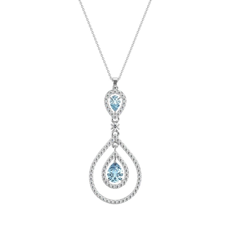 Teardrop Halo Necklace
