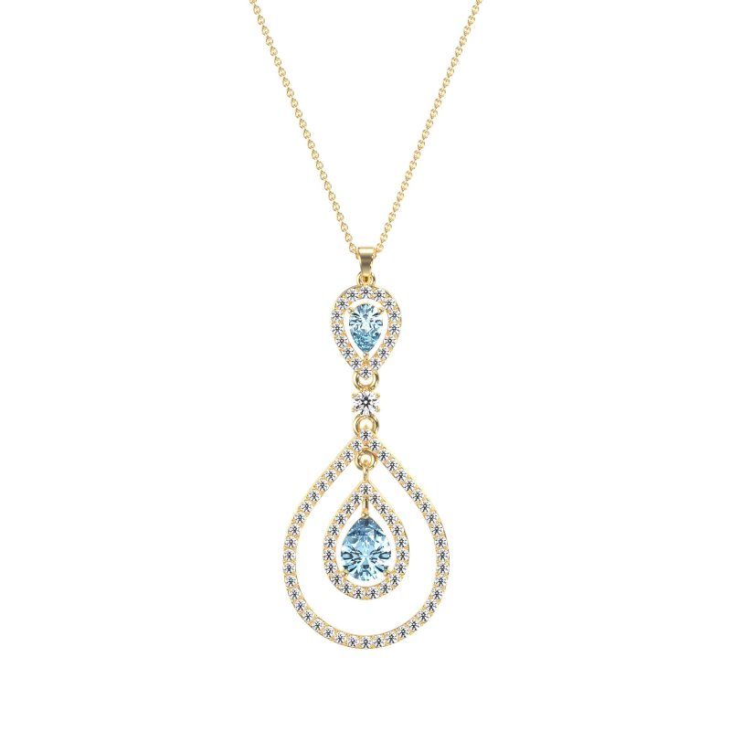 Teardrop Halo Necklace