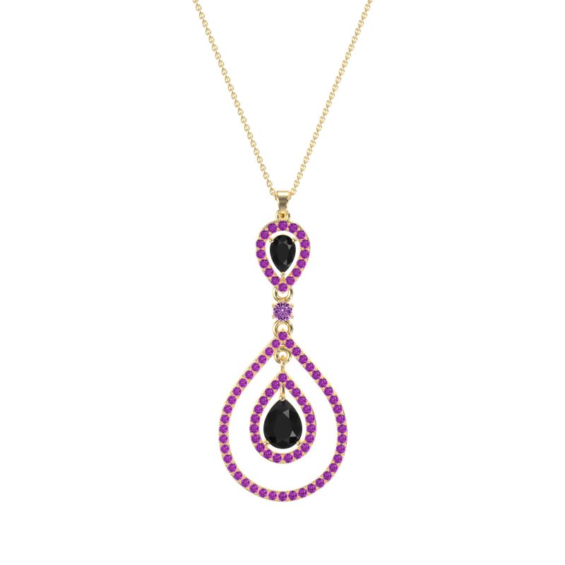 Teardrop Halo Necklace