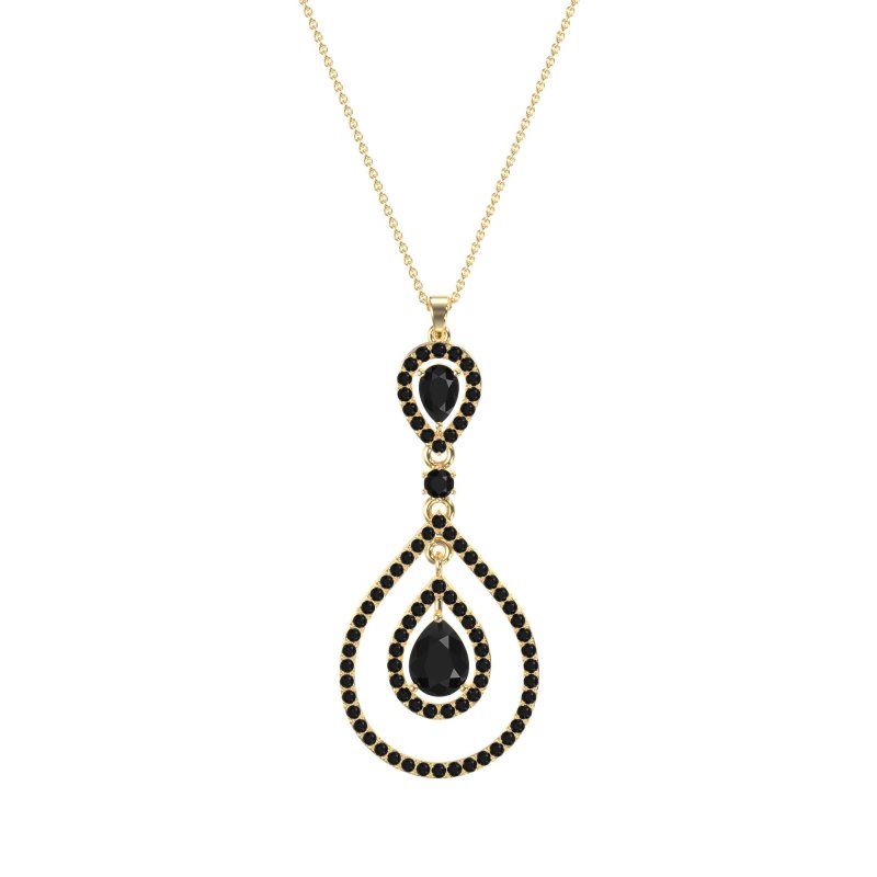 Teardrop Halo Necklace