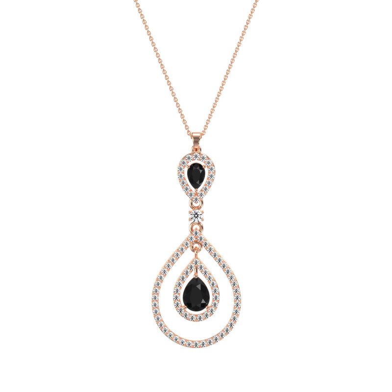 Teardrop Halo Necklace