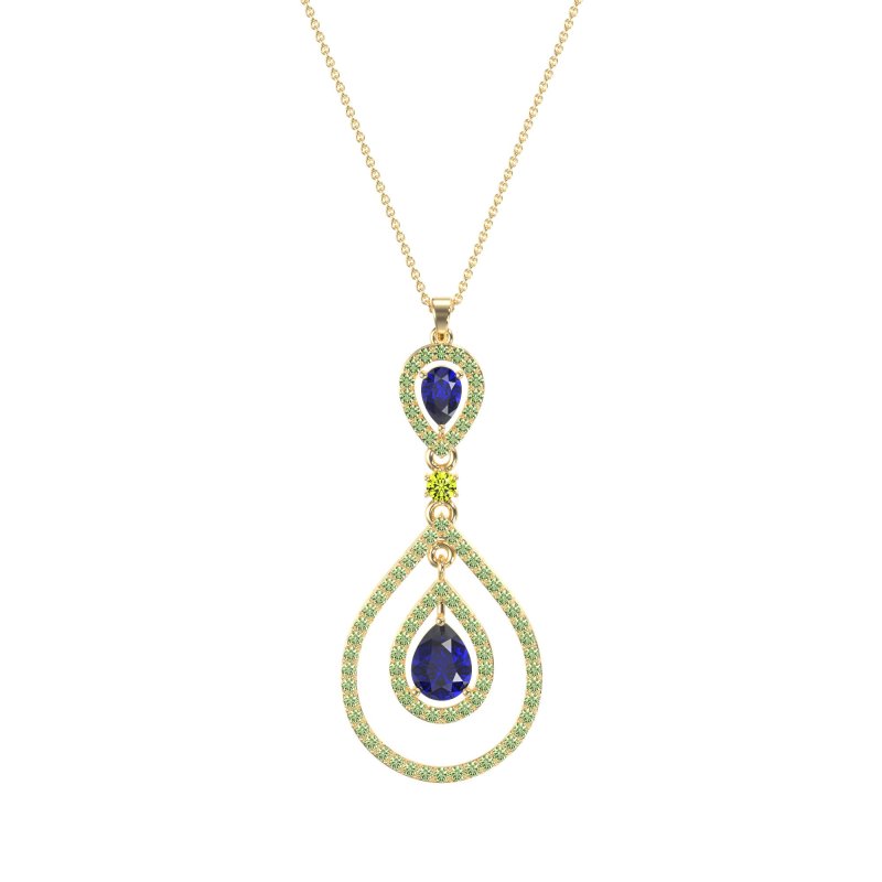 Teardrop Halo Necklace
