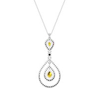 Teardrop Halo Necklace
