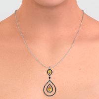 Teardrop Halo Necklace