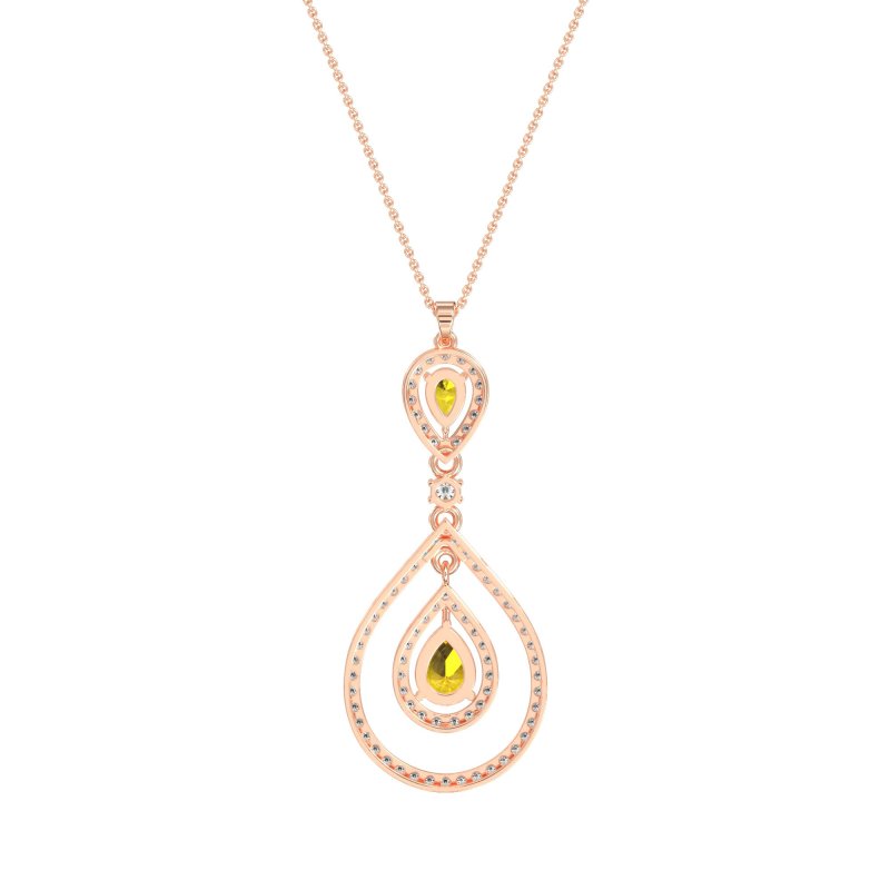 Teardrop Halo Necklace
