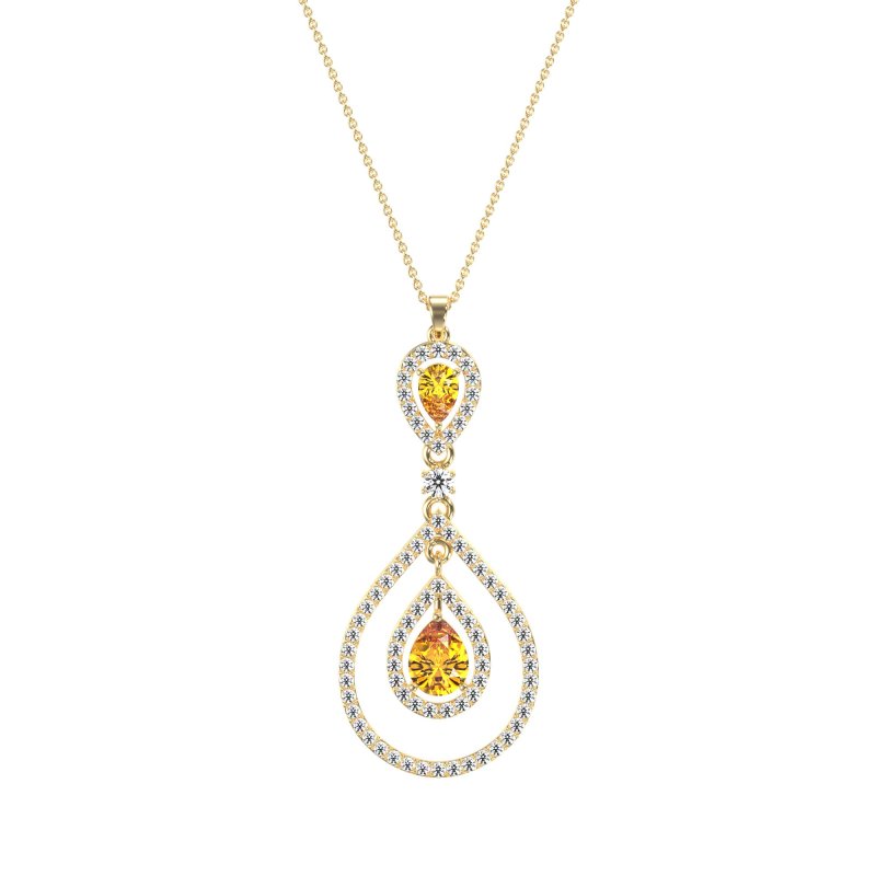 Teardrop Halo Necklace