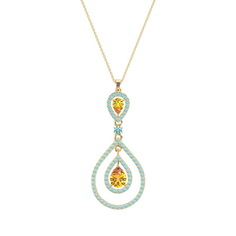 Teardrop Halo Necklace