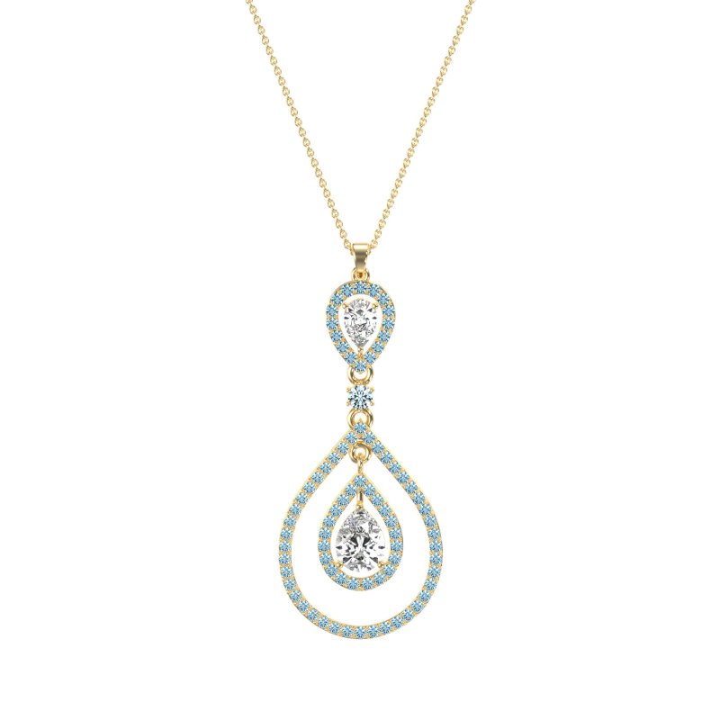 Teardrop Halo Necklace