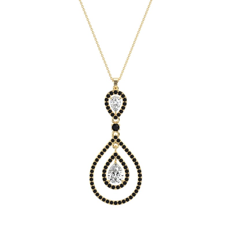 Teardrop Halo Necklace