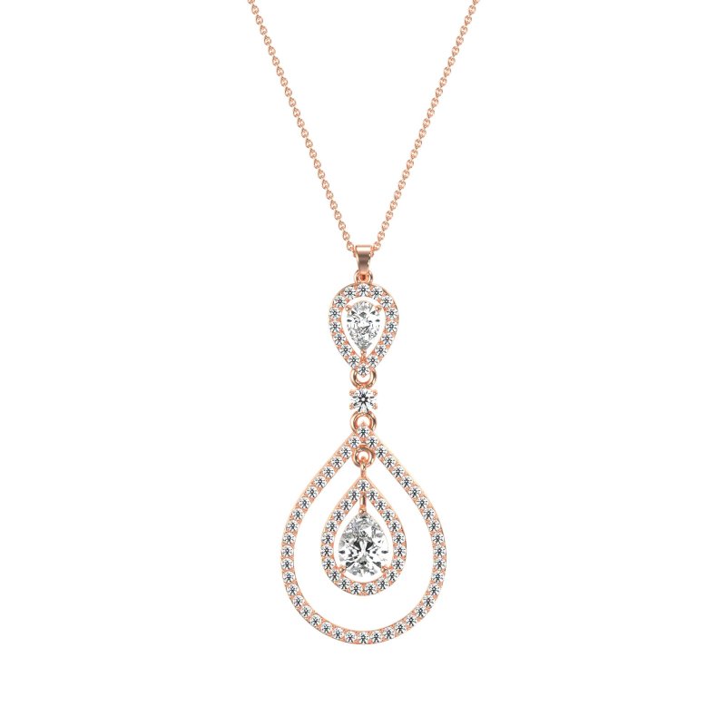 Teardrop Halo Necklace