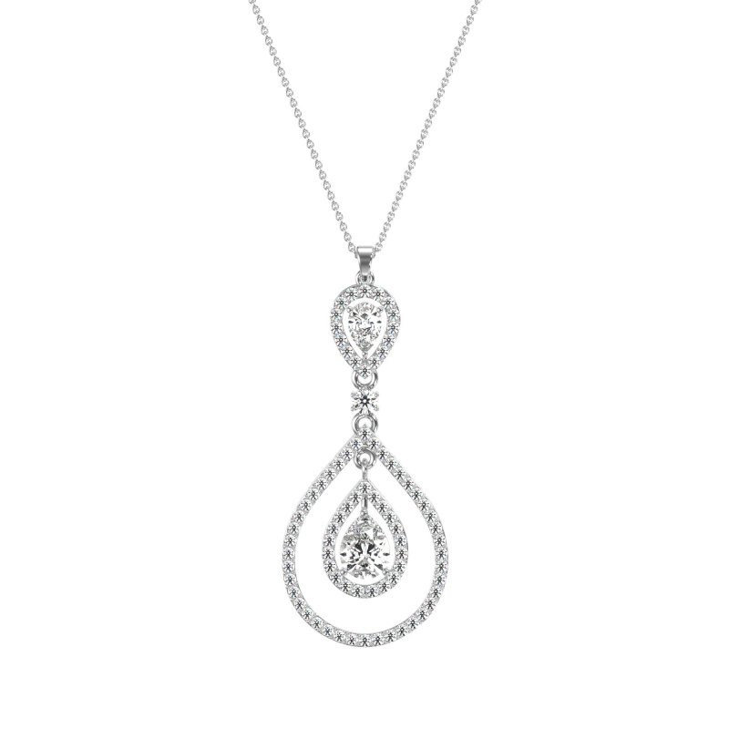 Teardrop Halo Necklace