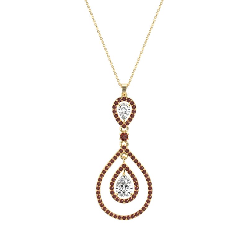 Teardrop Halo Necklace