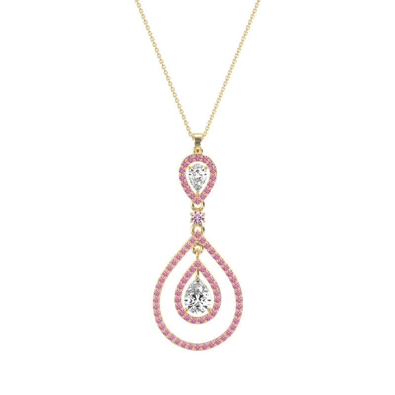 Teardrop Halo Necklace