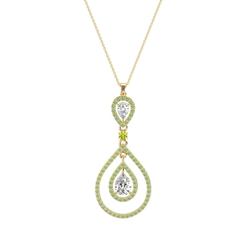 Teardrop Halo Necklace