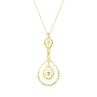 Teardrop Halo Necklace