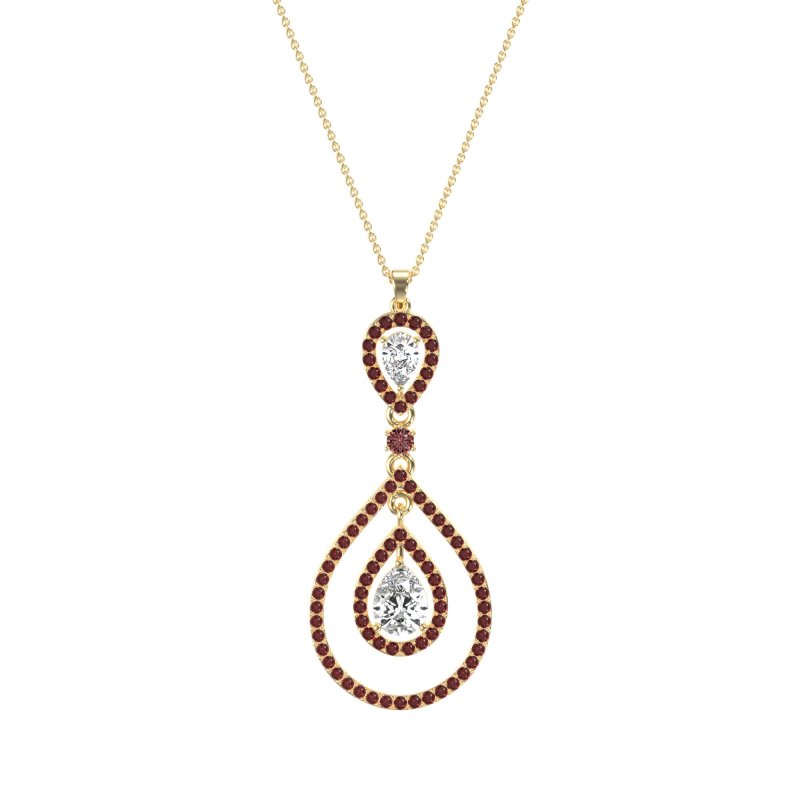 Teardrop Halo Necklace