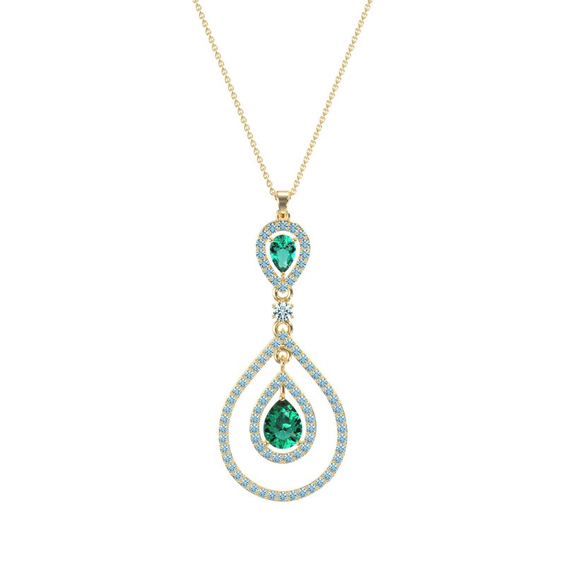 Teardrop Halo Necklace