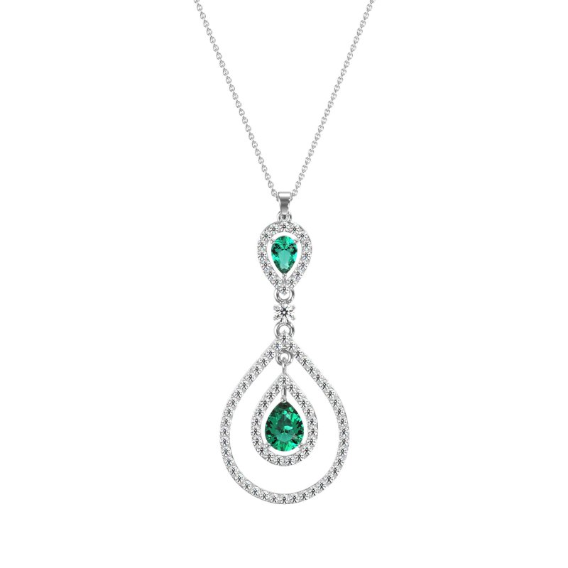 Teardrop Halo Necklace