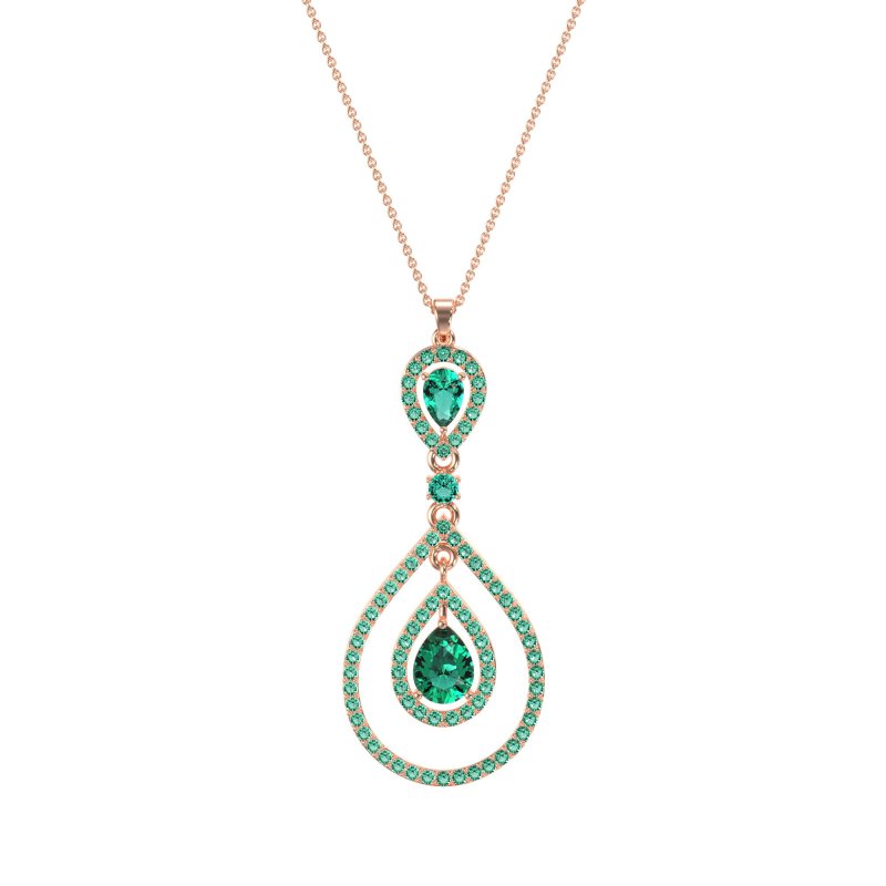 Teardrop Halo Necklace