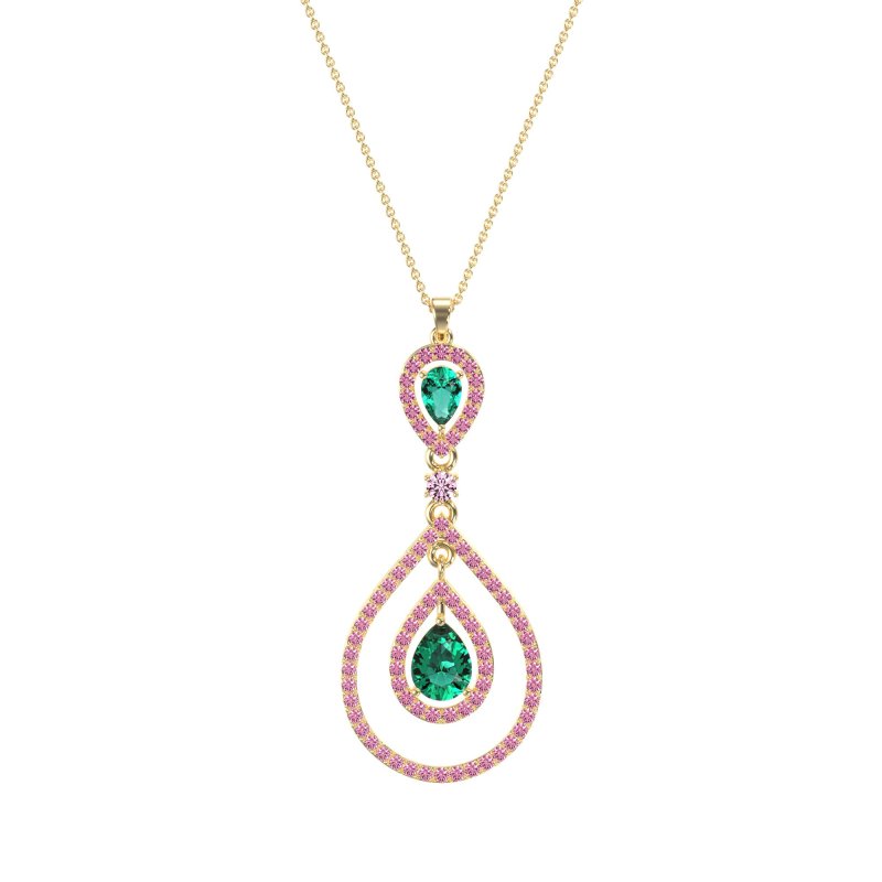 Teardrop Halo Necklace