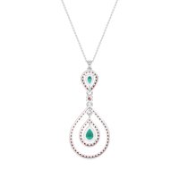 Teardrop Halo Necklace