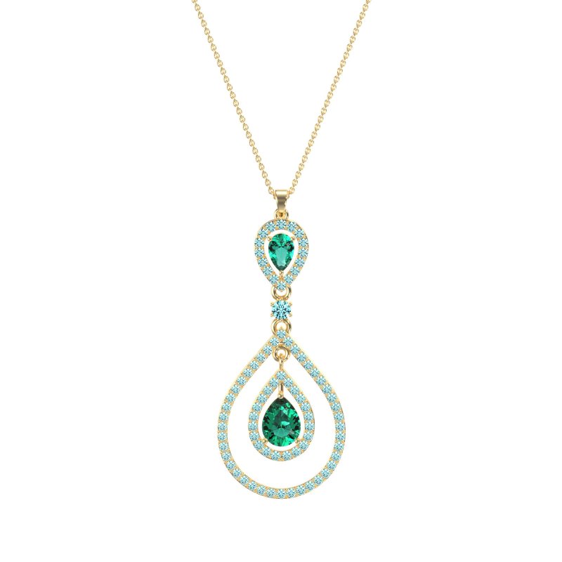 Teardrop Halo Necklace