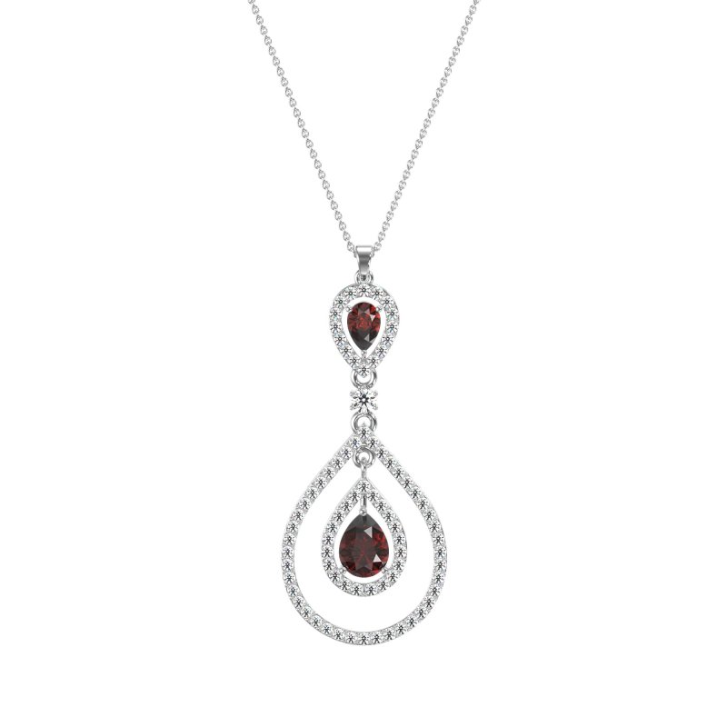 Teardrop Halo Necklace