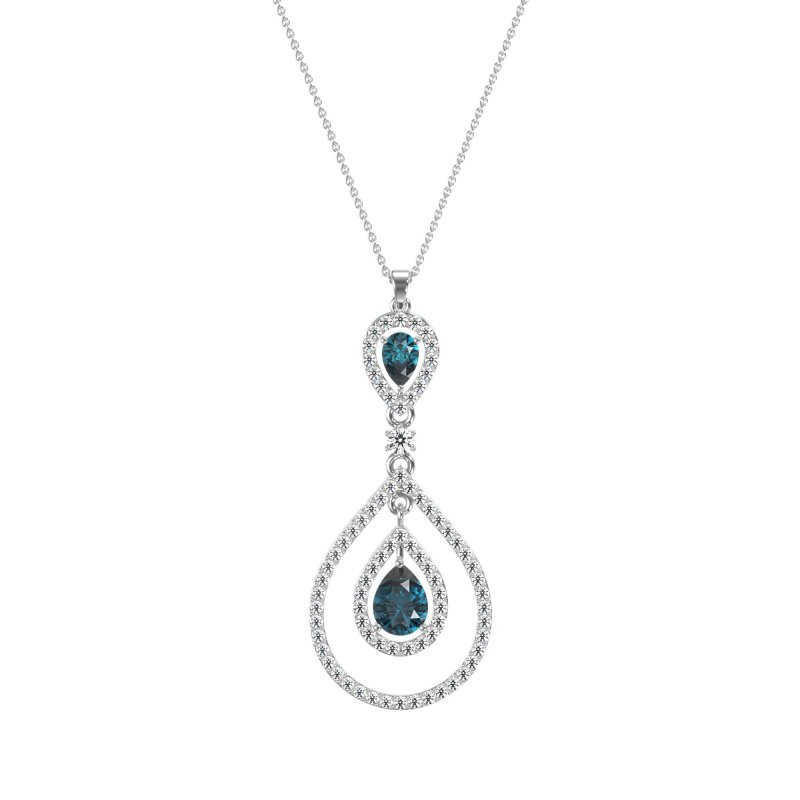 Teardrop Halo Necklace
