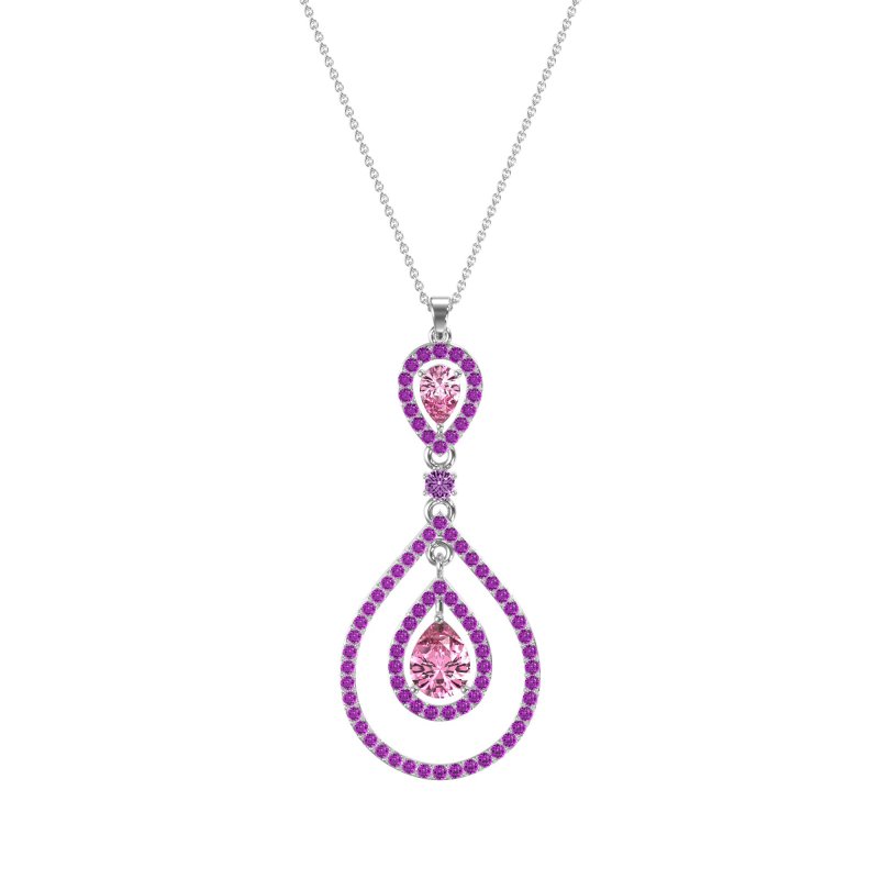 Teardrop Halo Necklace