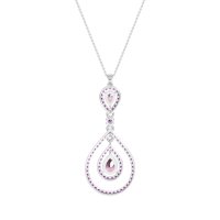 Teardrop Halo Necklace