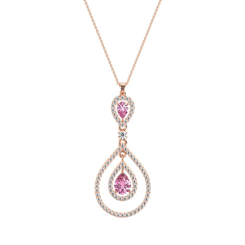 Teardrop Halo Necklace