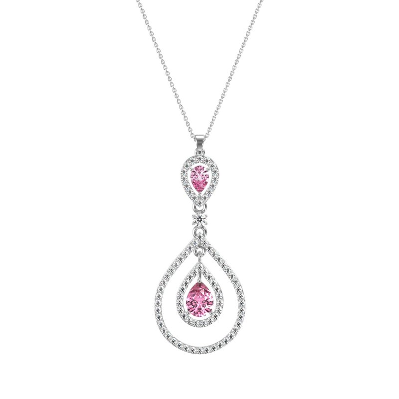 Teardrop Halo Necklace